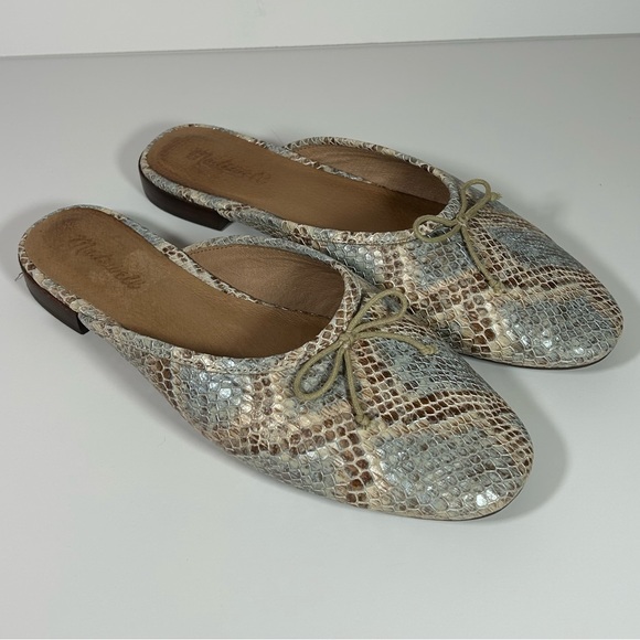 Madewell The Adelle Ballet Mule in Snake Embossed Leather - Picture 4 of 13